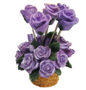 H6000-26B yiwu purple flower steel fruit fork photo