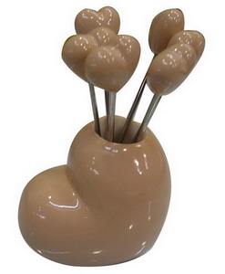 H6000-29A yiwu heart resin fruit fork photo