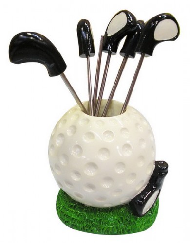 H6000-40 yiwu golf ball design steel fruit fork dining room unit photo