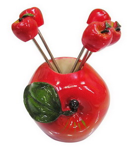 FF-21 apple design fruit forks yiwu kichen supply photo