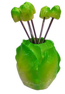 FF-24 yiwu vegetable design stainless steel resin fruit fork photo