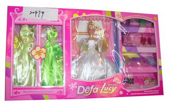 20979 yiwu white weding dress doll set photo