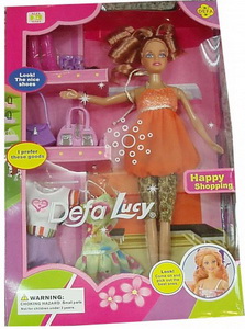 8045-2 yiwu orange dress girl doll photo