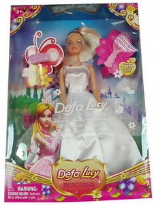 8063-1 yiwu white dress girl doll photo