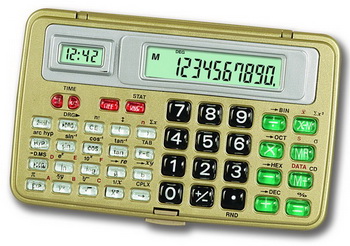 KD-106A kadio 8 digital yellow calculator photo