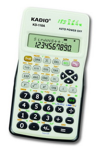 KD-118A kadio white pocket calculator 