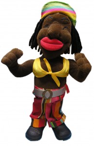 black dancing men stuffed toy gift photo