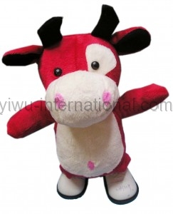 351-114 yiwu red cow plush toy photo