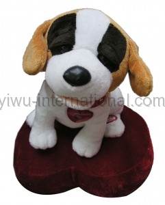 351-147 dog with heart plush toy photo