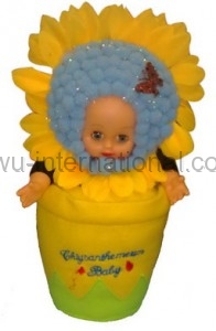 351-206 baby face flower soft toy photo