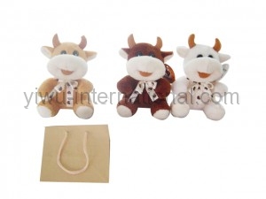 TLA8151 plush cow with bag photo