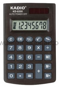KD-8200 kadio black 8 digit calculator photo