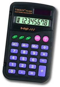 TS-3322 taksun black color blue key calculator TS-3322 taksun black color blue key calculator