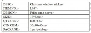L037 pvc window sticker details