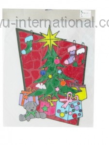 L035 christmas tree glass sticker photo
