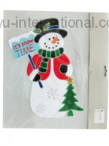 L045 snow man window sticker photo