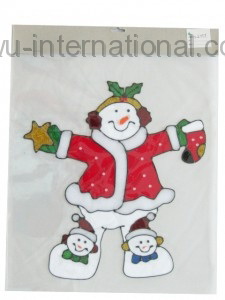L053 snow man christmas sticker photo