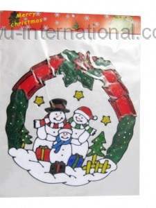 L067 christmas garland window sticker photo
