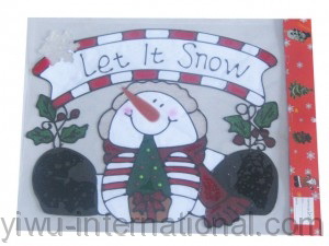 L075 snow man window sticker photo