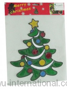 M056 christmas tree glass sticker photo