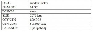 M097 pvc window sticker detaisls 