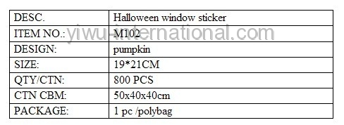 M102 pvc halloween sticker details