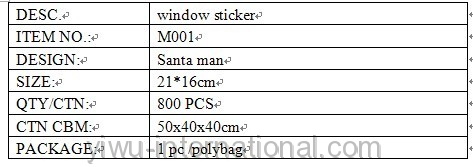 M001 santa sticker details