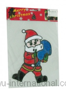 Glass Santa Claus Sticker Photo