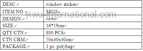 M023 pvc sticker details