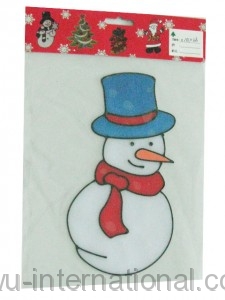 M026 snow man pvc sticker photo