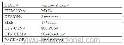M053 window chrismtas sticker details