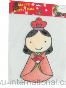 M095 girl glass sticker photo