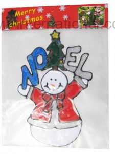 M128 snowman window sticker photo