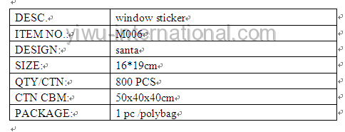 M006 santaman window sticker details