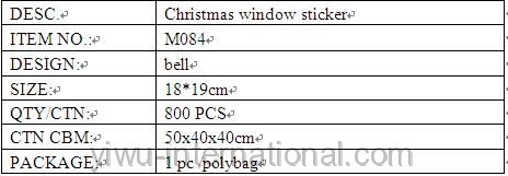 M084 bell pvc sticker details