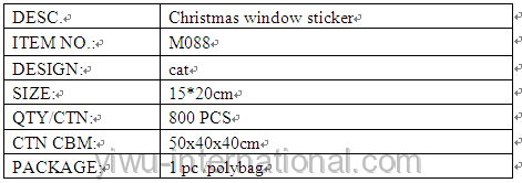 M088 cat pvc sticker details