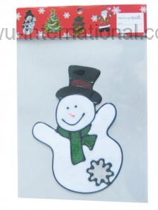 M138 snow man window sticker photo