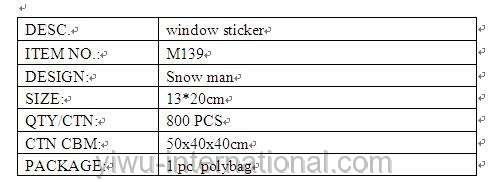 M139 pvc xmas sticker info.