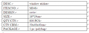M048 santa christmas sticker details