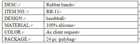 sport idea rubber bands info.