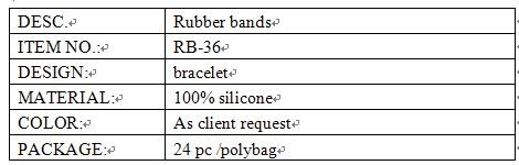 bracelet rubber bands info.