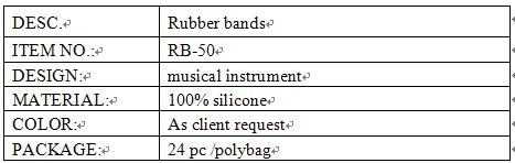 musical instruments rubber bands info.
