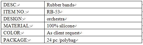 orchestra rubber bands info.