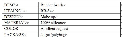 make up rubber bands info.