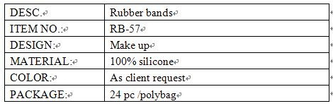 make up design rubber bands info.