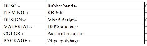 kids gift rubber bands info.