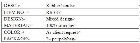 halloween design rubber bands info.