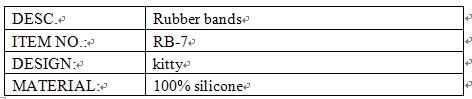 kitty rubber bands info.