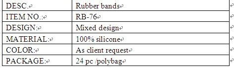 lovely mixed design rubber bands info.