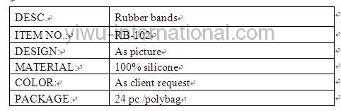 jungle animal rubber bands info.